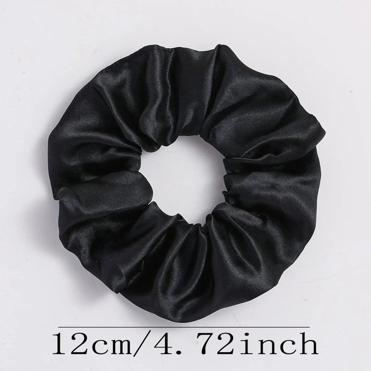 1/6/12/24Pcs Women Satin Scrunchie Black White Elastic Hair Bands Ponytail Holder Rubber Bands Hair Ties Girls Hair Accessories - Gorgeous Strands Retail