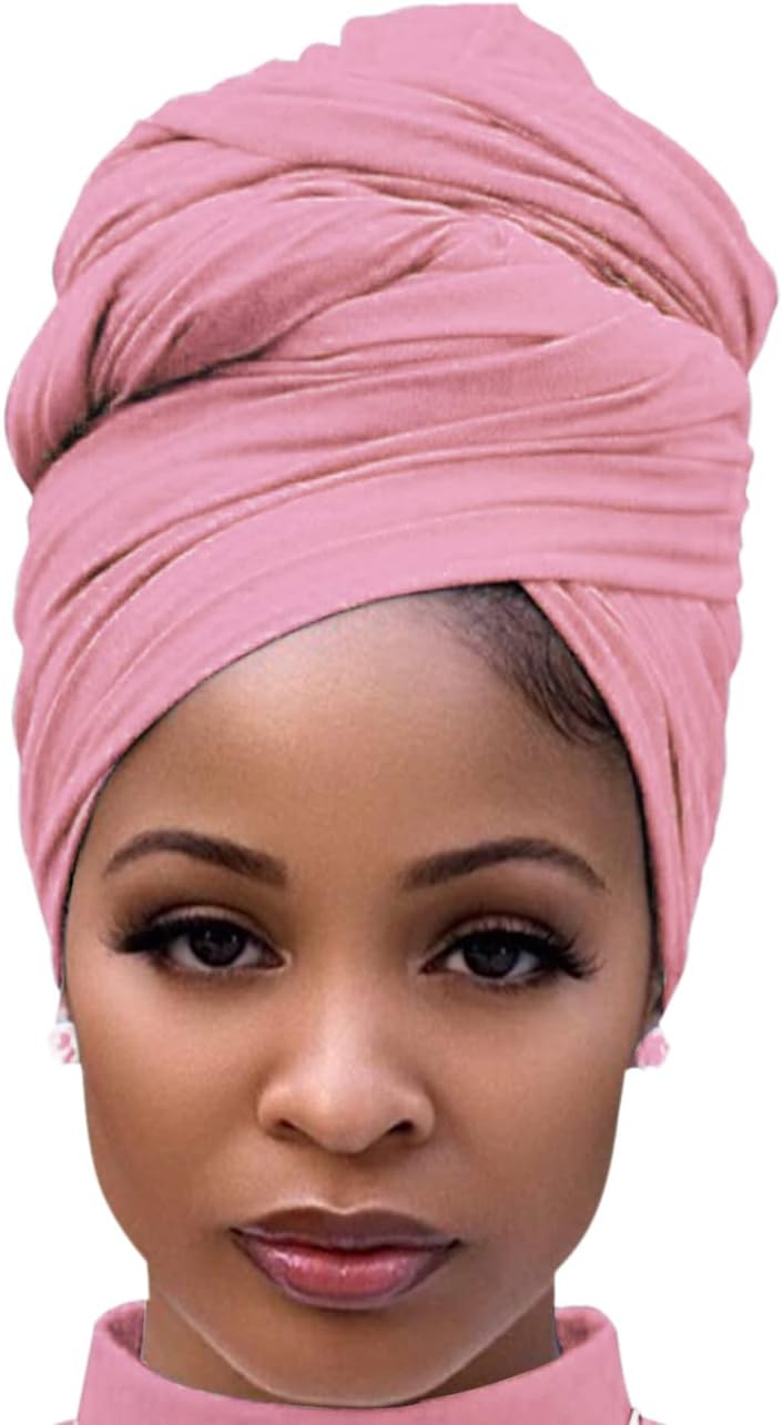 Head Wraps for Black Women Stretch Head Scarf Long African Hair Wraps Turban Headwraps Jersey Headbands