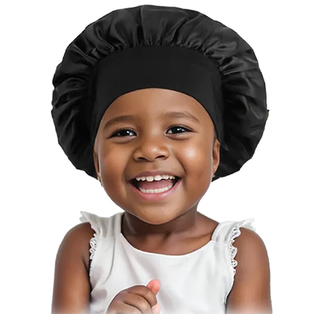 Gorgeous Strands Satin Bonnets for Kids with Wide Edge Elastic Silk | Good for Protecting your kids hair at home and while sleeping - Gorgeous Strands Retail