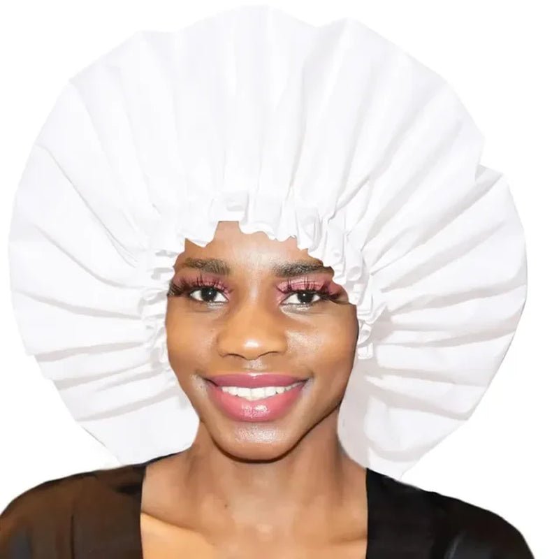 Shower Cap Large Adjustable Eco - friendly Reusable Waterproof Shower Caps - Gorgeous Strands Retail