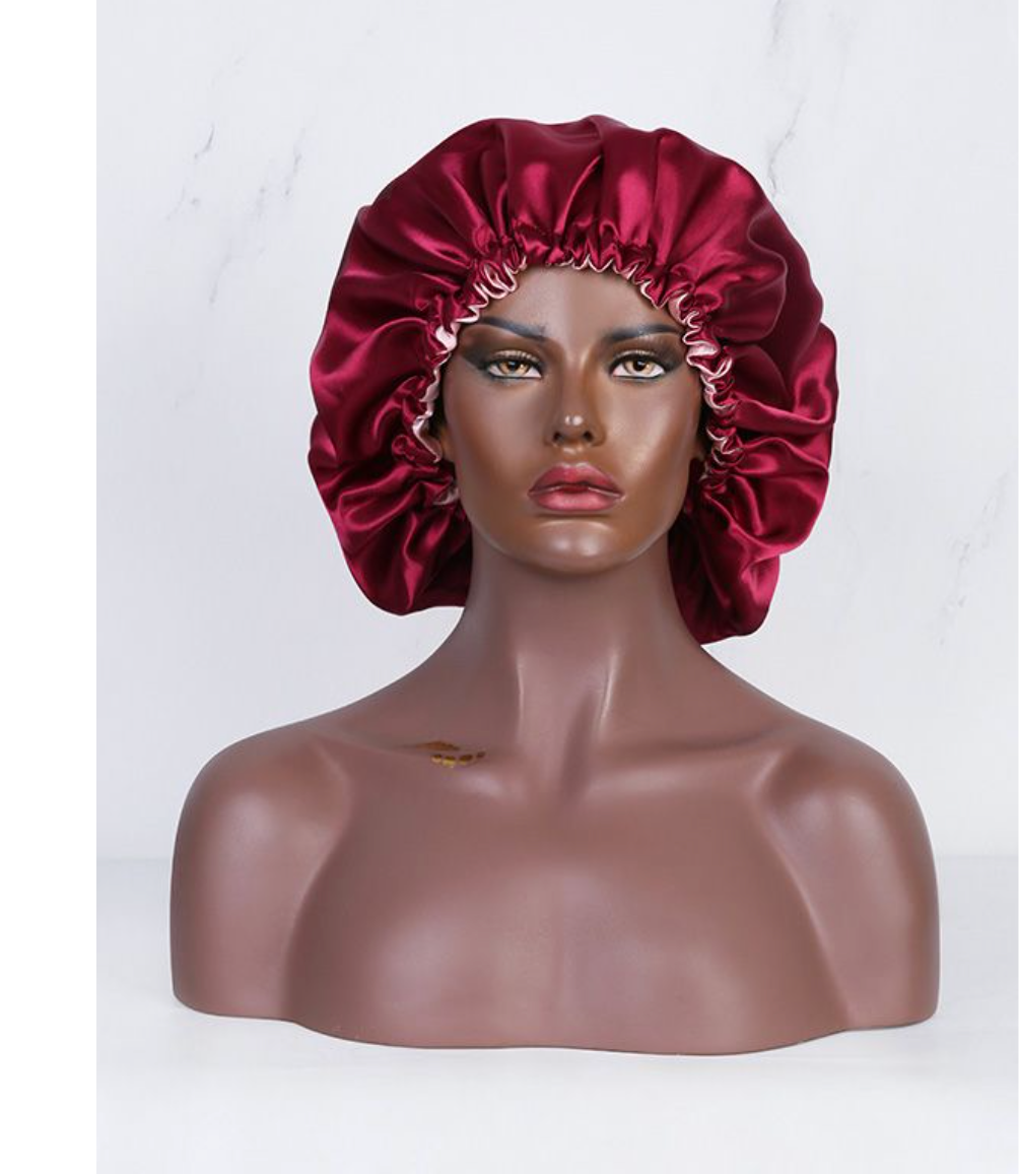 Luxury Double Layer Satin Tie Bonnet - By Andrea Redhead